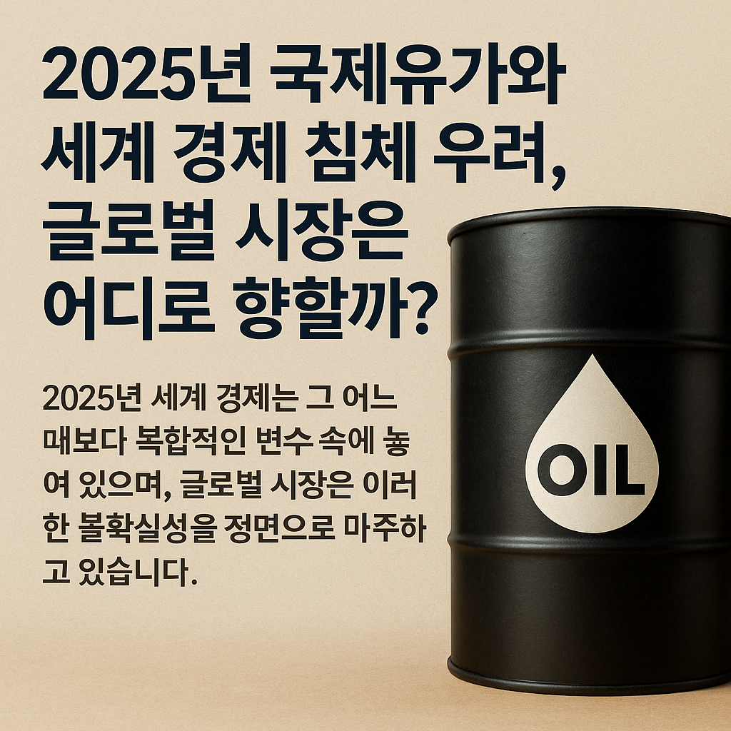 세계 경제 침체 우려 속 국제유가 변동성 심화 2025년 글로벌 시장 전망